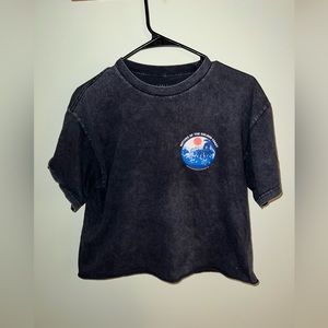 PacSun Navy T-Shirt Crop Top